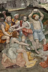 Fresco de la lapidación de San Esteban, c.1550 (fresco)