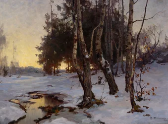 Paisaje invernal (óleo sobre lienzo)