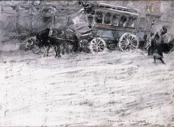 Autobús tirado por caballos