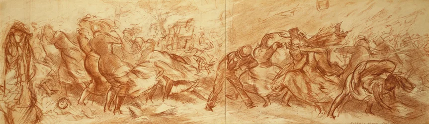 Windswept Street, Nueva York, c.1907 (óleo sobre lienzo)