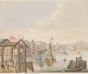 Exterior en Ámsterdam, hacia 1810-1813 Vue du Buitenkant le long de l