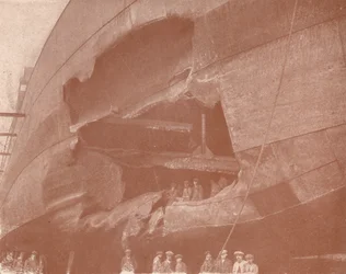 El efecto mortal de un torpedo, c1917 1919