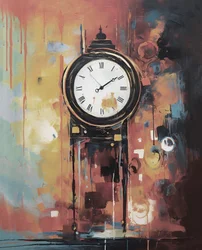 vintage Relojes de pared clásicos pintura, impresión en lienzo por encargo