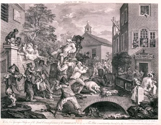 Llevando a los miembros en andas, 1758