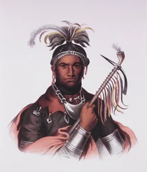 John Abeel Cornplanter Nativo americano (litografía)