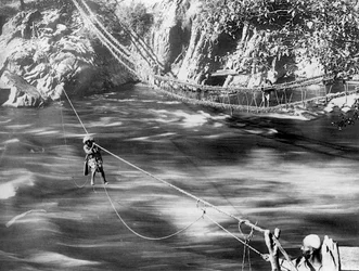Puente de Cuerda, Valle de Jhelum, Cachemira, India