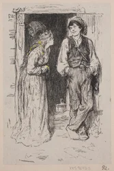 Ilustración de "Askeladden que consiguió que la princesa se riera"