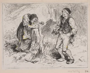 Ilustración de "Gjæte Kongens Harer"