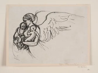 Boceto para el relieve de Thorvaldsen, "Natten"