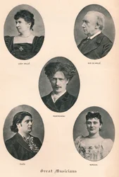 Grandes músicos - Placa X., c1880, 1895