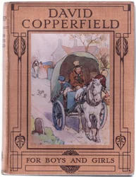 Diseño de portada, ilustración de David Copperfield, 1914