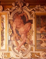 Frescos y trabajos en estuco en la galería de Francisco I del Château de Fontainebleau (Patrimonio Mundial de la UNESCO)