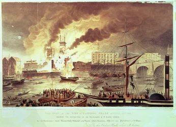Incendio en Toppings Wharf, 1843