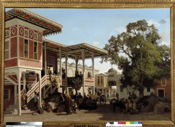 Un caravanserai (o caravana) en Trebisonda