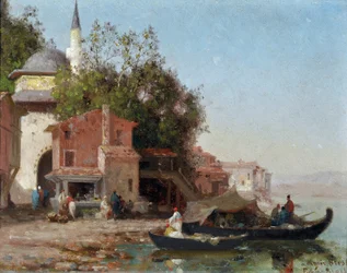 Constantinopla, borde del Bósforo, costa de Europa