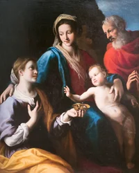 Virgen con el Niño, San José y Santa Lucía