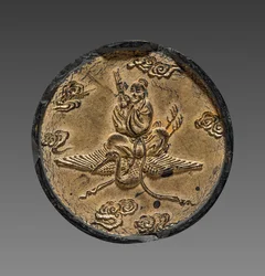 Pastilla de tinta con Wang Ziqiao, c. siglo XVII-XVIII