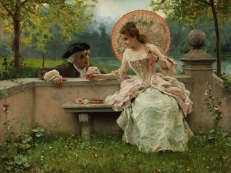 Una conversación de amor en el parque