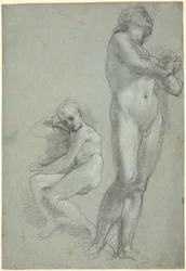 Dos jóvenes desnudos [recto]