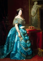 Retrato de Isabel II Reina de España (Isabel de Borbón)