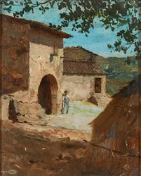 Un momento de descanso al sol (óleo sobre lienzo)