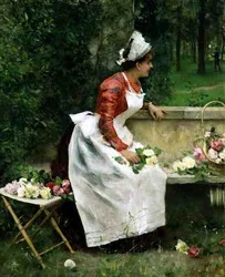Recogiendo flores