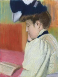 Mujer leyendo, c. 1890