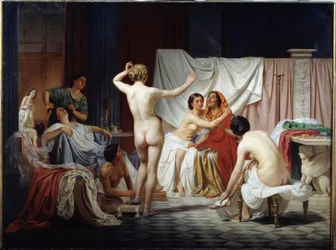 Los Baños Romanos. Pintura de Feodor Andreyevich Bronnikov (1827-1902). Óleo sobre tela