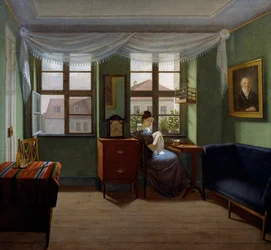 Costura, pintura de Fyodor Tolstoy (1783-1873)