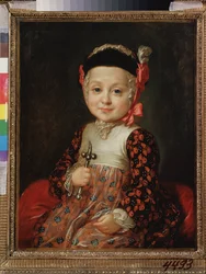 Retrato de Alexéi Grigórievich Bobrinski (1762-1813) de niño. (Hijo ilegítimo de Catalina II.)