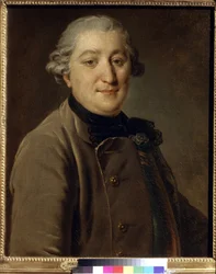 Retrato del Conde Ivan Grigorievich Orloff (1738-1791) (Count Ivan Grigoryevich Orlov) - Pintura de Fyodor (Fedor o Fiodor) Rokotov (1735-1808), óleo sobre lienzo (59x47 cm), entre 1762 y 1765 - Galería Estatal Tretyakov, Moscú, Rusia)