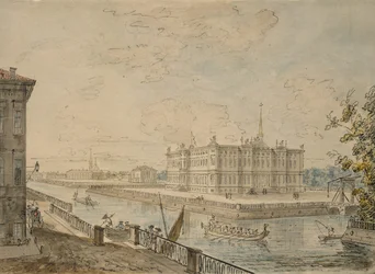 Vista del Palacio Mikhail en San Petersburgo, 1799-1800