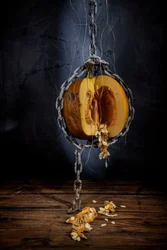 Cosecha de calabazas encadenadas