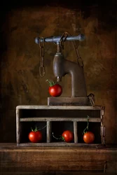 Prensa rústica para tomates