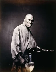 Un samurái japonés, c.1864-1866