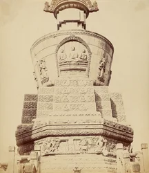 Vista arquitectónica del Templo Lama cerca de Pekín, octubre de 1860