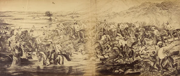 Copia de un Boceto del Compromiso del Coronel Crealock en India