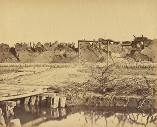 Exterior del Fuerte Norte mostrando la entrada inglesa 21 de agosto de 1860