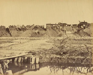 Exterior del fuerte norte mostrando la entrada inglesa 21 de agosto de 1860