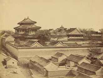 Primera vista de Pekín tomada desde la puerta Antin, octubre de 1860