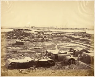 [Interior del Fuerte Norte mostrando el Campamento Chino]