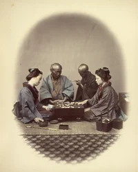 Japoneses jugando al go