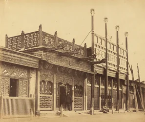 Calle y tiendas en la Ciudad Tártara de Pekín, 29 de octubre de 1860
