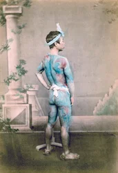 Novio japonés tatuado betto, Japón, 1882
