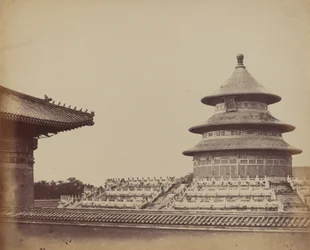 Templo del Cielo desde el Lugar Donde se Queman los Sacerdotes, en la Ciudad China... Octubre 1860