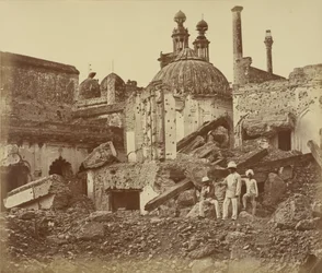 La Mina en el Chattar Manzil Explosada por el Enemigo en el Primer Ataque del General Henry Havelock