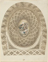 Una Cúpula Artesonada con Apolo y Faetón