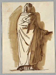 Estatua antigua de una sacerdotisa