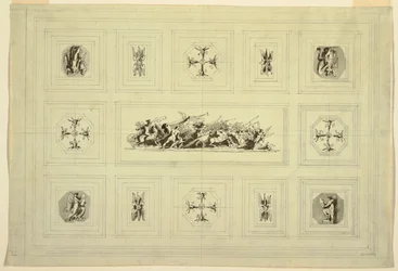 Gabinete del techo dedicado a la guerra, Palazzo Quirinale, Roma