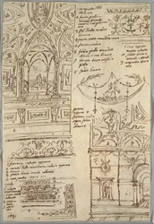 Estudios decorativos; Verso: Estudios anatómicos